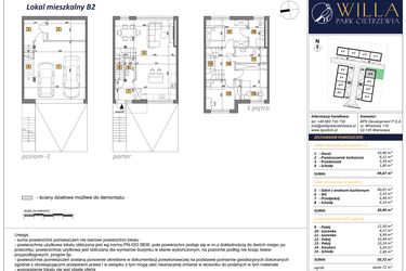 Rzut - Dom na sprzedaż 4 pokoje o powierzchni 151 m² - numer B2 w Osiedle Willa Park Cietrzewia