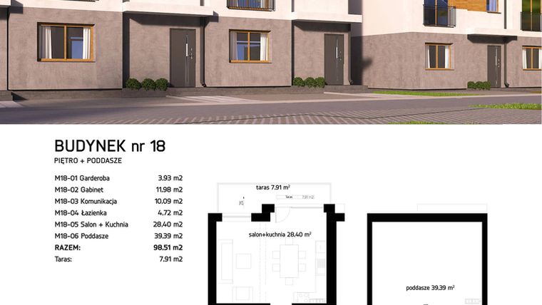 Rzut - Mieszkanie na sprzedaż 4 pokoje o powierzchni 98,51 m² - numer 18/2 w Osiedle Warneńczyka
