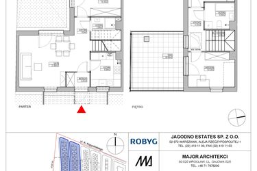 Rzut - Dom na sprzedaż 4 pokoje o powierzchni 82,55 m² - numer RJ5/D2/D23/B w Robyg Jagodno