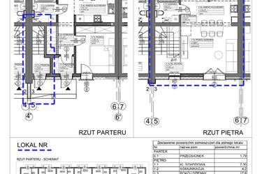 Rzut - Mieszkanie na sprzedaż 3 pokoje o powierzchni 63,87 m² - numer 6 w Apartamenty Koluszki