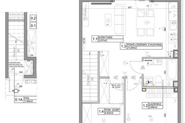Rzut - Mieszkanie na sprzedaż 3 pokoje o powierzchni 58,82 m² - numer 12 w Manufaktura Marki 2