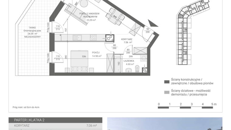 Rzut - Mieszkanie na sprzedaż 2 pokoje o powierzchni 50,29 m² - numer 20 w Ignatki Forest
