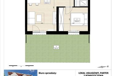 Rzut - Mieszkanie na sprzedaż 2 pokoje o powierzchni 40,42 m² - numer B4/0/8 w Montano bud. B4 - apartamenty inwestycyjne
