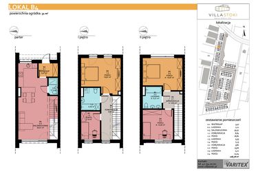 Rzut - Dom na sprzedaż 5 pokoi o powierzchni 108,78 m² - numer B4 w Villa Stoki (domy)