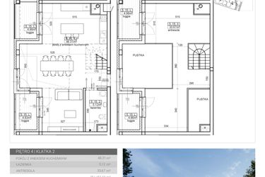 Rzut - Mieszkanie na sprzedaż 1 pokój o powierzchni 87,1 m² - numer 75 w Wave etap II