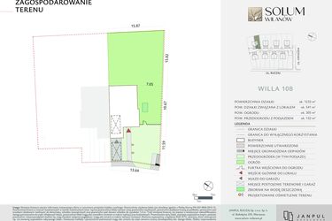 Rzut - Dom na sprzedaż 5 pokoi o powierzchni 156,64 m² - numer 10B w Solum Wilanów