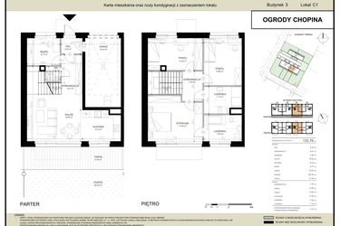 Rzut - Dom na sprzedaż 5 pokoi o powierzchni 133,76 m² - numer C1 w Ogrody Chopina