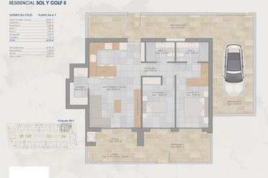 Rzut - Dom na sprzedaż 2 pokoje o powierzchni 58,45 m² - numer F w Domy w Torre-Pacheco - 81397791