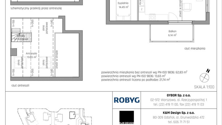 Rzut - Mieszkanie na sprzedaż 4 pokoje o powierzchni 76,48 m² - numer C5.2M01 w ROSA Residence etap II