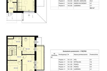 Rzut - Mieszkanie na sprzedaż 4 pokoje o powierzchni 74 m² - numer 1 w Rozali Park