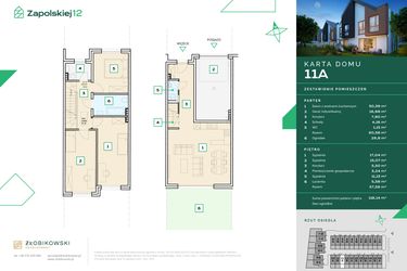 Rzut - Dom na sprzedaż 4 pokoje o powierzchni 118,72 m² - numer 11A w Zapolskiej 12