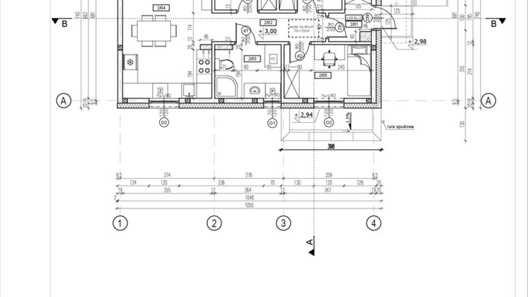 Rzut - Mieszkanie na sprzedaż 4 pokoje o powierzchni 60,85 m² - numer Wesoła 43 w Słoneczny Nowy Otok - Wesoła