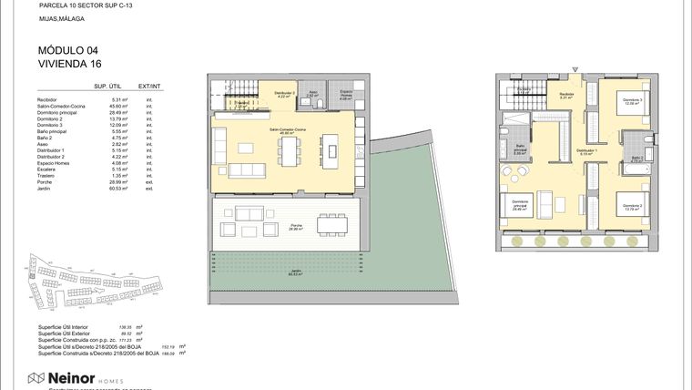 Rzut - Mieszkanie na sprzedaż 3 pokoje o powierzchni 138 m² - numer 4.16 w Evergreen Homes - Mijas