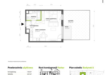 Rzut - Mieszkanie na sprzedaż 1 pokój o powierzchni 35,04 m² - numer 143/5 w Aleje Praskie