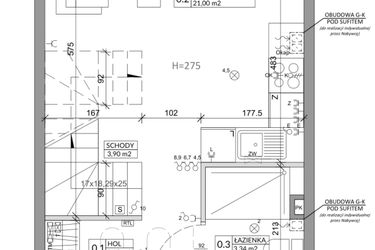 Rzut - Dom na sprzedaż 3 pokoje o powierzchni 64,2 m² - numer 19A w Ogrody Przyjaciół 5 etap II