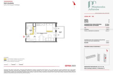 Rzut - Mieszkanie na sprzedaż 1 pokój o powierzchni 35,74 m² - numer 183 w Miasteczko Julianów