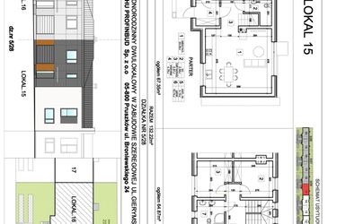 Rzut - Dom na sprzedaż 5 pokoi o powierzchni 132 m² - numer 15 w Osiedle Gierymskiego - etap IV