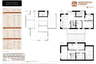 Rzut - Mieszkanie na sprzedaż 6 pokoi o powierzchni 121,76 m² - numer 18.2 w Kosocicka Forest