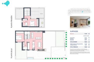 Rzut - Dom na sprzedaż 2 pokoje o powierzchni 186,1 m² - numer 10 w Domy w Torre-Pacheco - 80043249