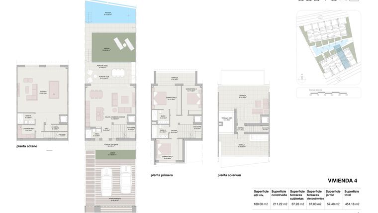 Rzut - Mieszkanie na sprzedaż 3 pokoje o powierzchni 206,19 m² - numer 4 w Eleven 41