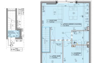 Rzut - Mieszkanie na sprzedaż 3 pokoje o powierzchni 56,07 m² - numer 34 w Manufaktura Marki 2 etap II