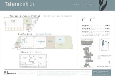 Rzut - Mieszkanie na sprzedaż 2 pokoje o powierzchni 74,41 m² - numer ADO-C w Talasa Celeus y Terra by Quadratia