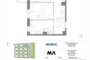 Rzut - Mieszkanie na sprzedaż 2 pokoje o powierzchni 48,76 m² - numer VV/C/1/4 w Villa Viva