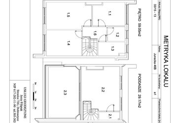 Rzut - Dom na sprzedaż 5 pokoi o powierzchni 131,37 m² - numer E1 w Viva Junacka