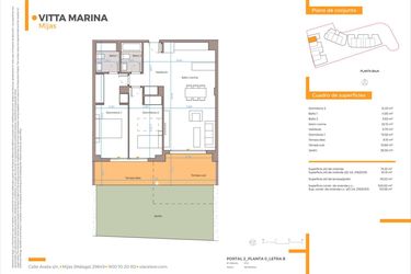 Rzut - Mieszkanie na sprzedaż 2 pokoje o powierzchni 85,61 m² - numer P2-0B w Vitta Marina