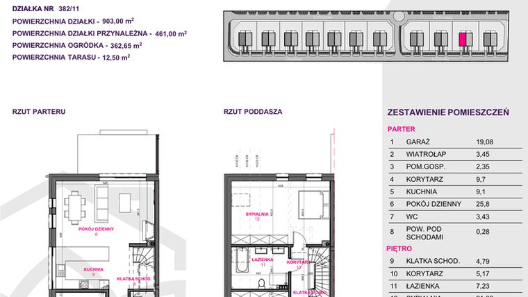 Rzut - Dom na sprzedaż 4 pokoje o powierzchni 140 m² - numer III.A10.M1 w Osiedle Kwiatowe Tarasy etap III