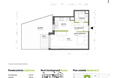 Rzut - Mieszkanie na sprzedaż 1 pokój o powierzchni 36,39 m² - numer 148/5 w Aleje Praskie