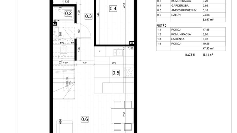 Rzut - Dom na sprzedaż 4 pokoje o powierzchni 100,34 m² - numer 4 w Smart Shape