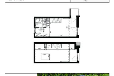 Rzut - Mieszkanie na sprzedaż 2 pokoje o powierzchni 45,16 m² - numer AB.4.056 w Nadolnik Compact Apartments etap III