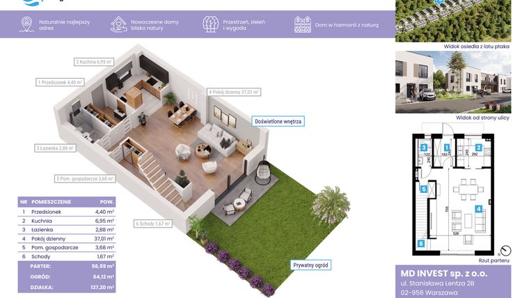 Rzut - Dom na sprzedaż 4 pokoje o powierzchni 105,62 m² - numer F2 w Osiedle Jagodzianka etap I