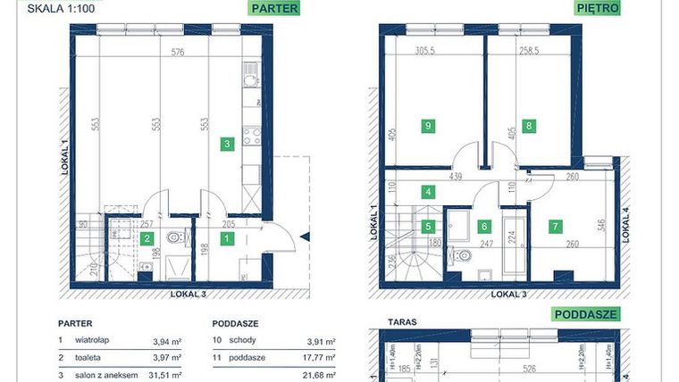 Rzut - Dom na sprzedaż 5 pokoi o powierzchni 105,95 m² - numer 2 w Vista Forest Stabłowice