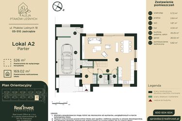 Rzut - Dom na sprzedaż 5 pokoi o powierzchni 169,59 m² - numer A2 w Aleja Ptaków Leśnych