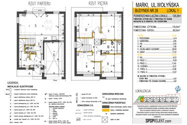 Rzut - Dom na sprzedaż 5 pokoi o powierzchni 118,64 m² - numer 28/1 w Osiedle Skrzetuskiego II