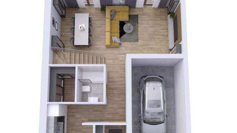 Rzut - Dom na sprzedaż 5 pokoi o powierzchni 137,29 m² - numer 3 w Osiedle Miniaturowa