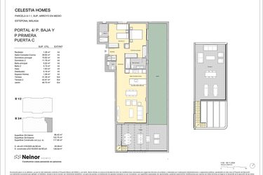 Rzut - Mieszkanie na sprzedaż 2 pokoje o powierzchni 102,07 m² - numer CH-40C w Celestia Homes