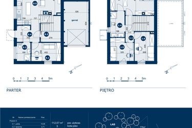 Rzut - Dom na sprzedaż 5 pokoi o powierzchni 131,07 m² - numer II.12.a w Nowy Park Domy Tyniec etap II