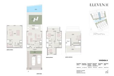 Rzut - Mieszkanie na sprzedaż 3 pokoje o powierzchni 206,19 m² - numer 9 w Eleven 41