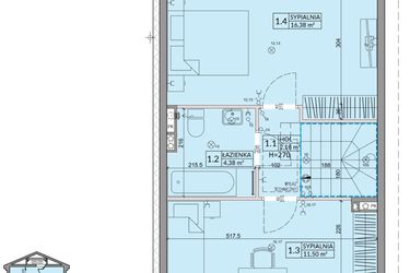 Rzut - Dom na sprzedaż 3 pokoje o powierzchni 75,74 m² - numer 28A w Zielono Mi 2