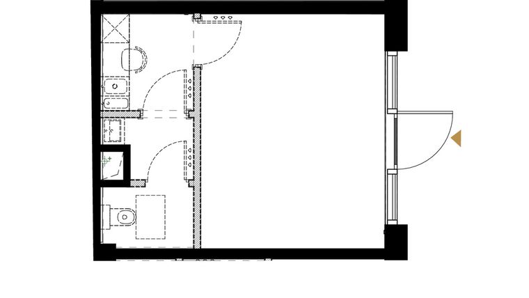 Rzut - Lokal użytkowy na sprzedaż 1 pokój o powierzchni 28,05 m² - numer 9 w BIZPARK D