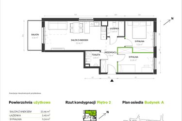 Rzut - Mieszkanie na sprzedaż 3 pokoje o powierzchni 59,02 m² - numer A/C/9 w Augustowska Vita