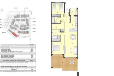 Rzut - Mieszkanie na sprzedaż 3 pokoje o powierzchni 94 m² - numer 3 w Apartamenty Las Amapolas