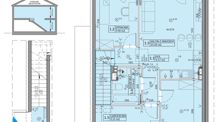 Rzut - Mieszkanie na sprzedaż 4 pokoje o powierzchni 64,03 m² - numer 35B w Domy na Witosa etap 1B
