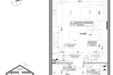 Rzut - Dom na sprzedaż 3 pokoje o powierzchni 72,9 m² - numer 2A w Nova Magdalenka 7