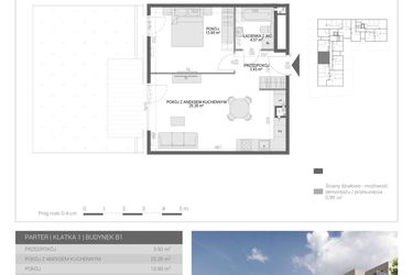 Rzut - Mieszkanie na sprzedaż 2 pokoje o powierzchni 47,2 m² - numer M4 w Modern House II