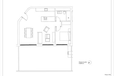 Rzut - Mieszkanie na sprzedaż 1 pokój o powierzchni 112 m² - numer 4-E w Mieszkania w Calpe - 94000145