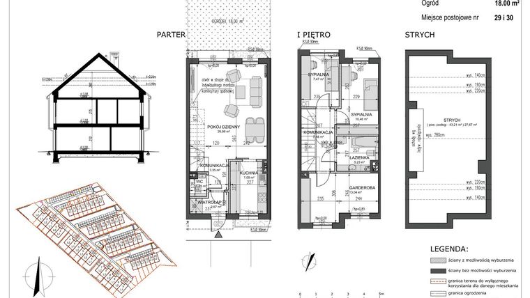 Rzut - Mieszkanie na sprzedaż 4 pokoje o powierzchni 84,79 m² - numer B15/L1 w Słoneczne Ogrody